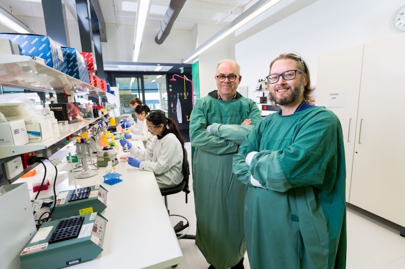 prostate cancer group working in lab